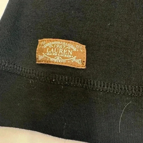 Lauren Ralph Lauren women’s black top w/faux suede elbow patches sz M - Picture 11 of 11